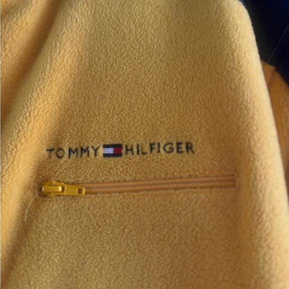 Tommy Hilfiger Yellow Fleece Pullover with Navy Logo - Picture 2 of 5
